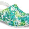 Crocs 4 Printing Outdoor Flat Heel Beach Sports White Green Sandaalit ”White Green” 206230-1C8
