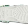Crocs 4 Printing Outdoor Flat Heel Beach Sports White Green Sandaalit ”White Green” 206230-1C8