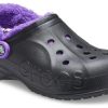 Crocs Baya vuorattu Fuzz Strap puukengät ”Black Purple” 20663309V