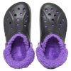Crocs Baya vuorattu Fuzz Strap puukengät ”Black Purple” 20663309V