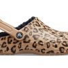 Crocs Baya vuoratut puukengät Leopardikuvioiset tossut 205975-98R