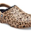 Crocs Baya vuoratut puukengät Leopardikuvioiset tossut 205975-98R