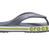 Crocs Bayaband Flip – Liukumattomat Kulutusta kestävät Casual Harmaa Vihreät Tohvelit ”Grey Green” 205393-0A3
