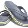 Crocs Bayaband Flip – Liukumattomat Kulutusta kestävät Casual Harmaa Vihreät Tohvelit ”Grey Green” 205393-0A3