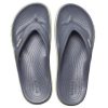 Crocs Bayaband Flip – Liukumattomat Kulutusta kestävät Casual Harmaa Vihreät Tohvelit ”Grey Green” 205393-0A3