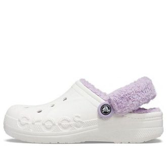 Crocs Classic Baya vuorattu Fuzz-Strap Clog ”White Lila” 206633-577