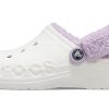 Crocs Classic Baya vuorattu Fuzz-Strap Clog ”White Lila” 206633-577