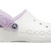Crocs Classic Baya vuorattu Fuzz-Strap Clog ”White Lila” 206633-577