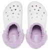 Crocs Classic Baya vuorattu Fuzz-Strap Clog ”White Lila” 206633-577