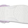 Crocs Classic Baya vuorattu Fuzz-Strap Clog ”White Lila” 206633-577