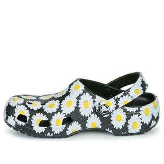 Crocs Classic Clo daisy Full Print Sandaalit Unisex Musta 206375-0ZI