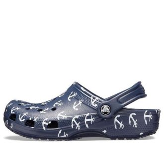Crocs Classic Clog Printing Sandaalit Deep Blue 206053-462 Crocs Classic Clog Printing Sandaalit Deep Blue 206053-462