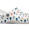 Crocs Classic Clog Printing Sandaalit Valkoinen Sininen 206053-94S