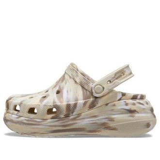 Crocs Classic Crush marmoroitu puukenkä ”Bone Multi” 208265-2Y3