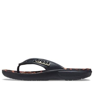 Crocs Classic eläin Flip-Flops Unisex Leopard print ”Black Leopard” 207872-0CU