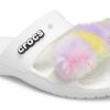 Crocs Classic Fur Sure 2-hihnaiset sandaalit ”White” 207405-100