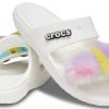 Crocs Classic Fur Sure 2-hihnaiset sandaalit ”White” 207405-100