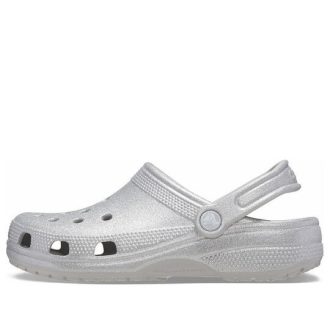 Crocs Classic Glitter -puukengät ”Silver” 205942-0IC