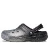 Crocs Classic Glitter vuoratut puukengät ”Black Silver” 205842-067