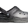 Crocs Classic Glitter vuoratut puukengät ”Black Silver” 205842-067