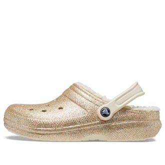 Crocs Classic Glitter vuoratut puukengät ”Gold” 504271