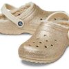 Crocs Classic Glitter vuoratut puukengät ”Gold” 504271