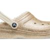 Crocs Classic Glitter vuoratut puukengät ”Gold White” 205842-93S