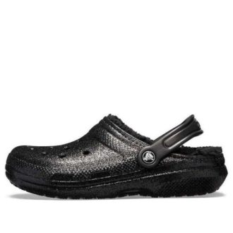 Crocs Classic Glitter -vuoratut puukengät ”Musta” 205842001