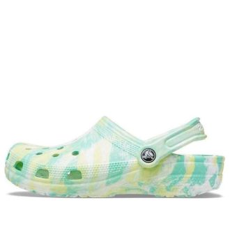 Crocs Classic Marmoroidut puukengät ”Green Yellow” 206867-3U5