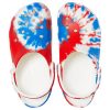 Crocs Classic Pattern kulutusta kestävät liukumattomat urheilulliset Unisex-valkoiset siniset punaiset sandaalit ”White Blue Red” 205453-928