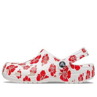 Crocs Classic Rantasandaalit Unisex Red White 207849-1AZ