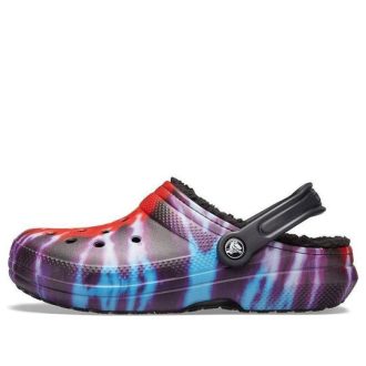 Crocs Classic Tie Dye Pysy lämpimänä Kodikas Crocs Urheilutossut Unisex Purppura Punainen 206341-988
