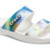 Crocs Classic värikkäät Unisex moniväriset valkoiset sandaalit 207771-94S Crocs Classic värikkäät Unisex moniväriset valkoiset sandaalit 207771-94S