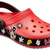 Crocs Crocband Cartoon Mikki Hiiri kulutusta kestävät Unisex Red Black Sandaalit ”Red Black” 204936-90H