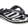 Crocs Crocband painetut varvastossut mustavalkoinen 205943-066