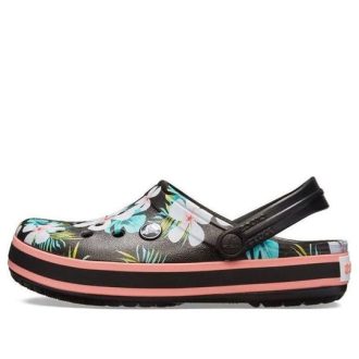 Crocs Crocband Seasonal Graafiset puukengät ”Black White Pink” 205579-0CV