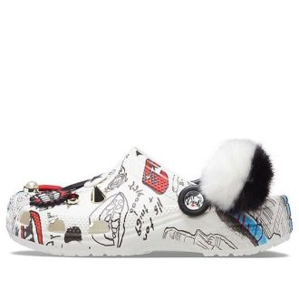 Crocs Disney x Crocs Pattern Unisex valkoiset sandaalit 207401-100 Crocs Disney x Crocs Pattern Unisex valkoiset sandaalit 207401-100