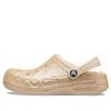Crocs (GS) Baya vuoratut kimaltelevat puukengät ”Gold” 207656-11S