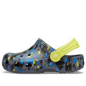 Crocs (GS) Classic Classic Painetut puukengät ”Charcoal Citrus Croslite” 205813-00T