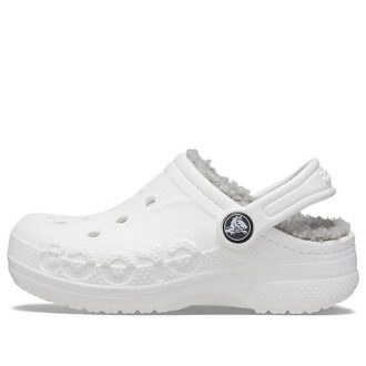 Crocs (GS) Classic Clog Stay Warm Kevyet valkoharmaat sandaalit ”White Light Gray” 205977-11H