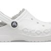 Crocs (GS) Classic Clog Stay Warm Kevyet valkoharmaat sandaalit ”White Light Gray” 205977-11H