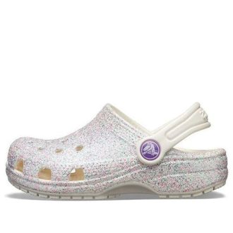 Crocs (GS) Classic Glitter puukengät ”Silver White” 205441-159 Crocs (GS) Classic Glitter puukengät ”Silver White” 205441-159