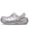 Crocs (GS) Classic Glitter vuoratut puukengät ”Silver Grey” 205937-00N