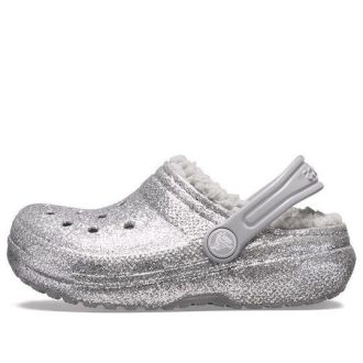 Crocs (GS) Classic Glitter vuoratut puukengät ”Silver Grey” 205937-00N Crocs (GS) Classic Glitter vuoratut puukengät ”Silver Grey” 205937-00N