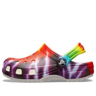 Crocs (GS) Classic Tie Dye Graafiset puukengät ”Purple Red” 205451-90H Crocs (GS) Classic Tie Dye Graafiset puukengät ”Purple Red” 205451-90H