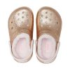 Crocs (GS) Classic vuoratut kimaltelevat puukengät ”Gold Pink” 207462-2UB