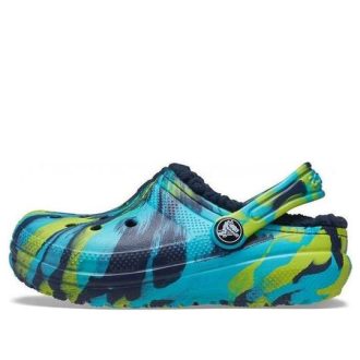 Crocs (GS) Classic vuoratut marmoroitu puukengät ”Blue Tie Dye” 207238-4HQ