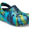 Crocs (GS) Classic vuoratut marmoroitu puukengät ”Blue Tie Dye” 207238-4HQ