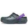 Crocs (GS) Classic vuoratut puukengät ”Black Purple Sparkles” 205937-9BD