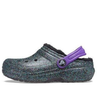Crocs (GS) Classic vuoratut puukengät ”Black Purple Sparkles” 205937-9BD Crocs (GS) Classic vuoratut puukengät ”Black Purple Sparkles” 205937-9BD